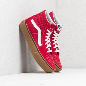 RED VANS SKI8 HIGH MENS 10